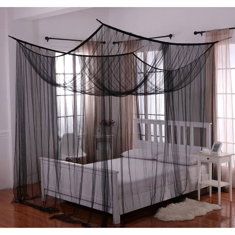 Palace 4-Post Sheer Panel Bed Canopy