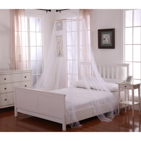 Oasis Sheer Moqsuito Net Round Hoop Bed Canopy On Sale Bed