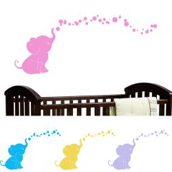 Decal The Walls Vinyl Baby Elephant and Bubbles Wall Set Decal the Walls Original Art