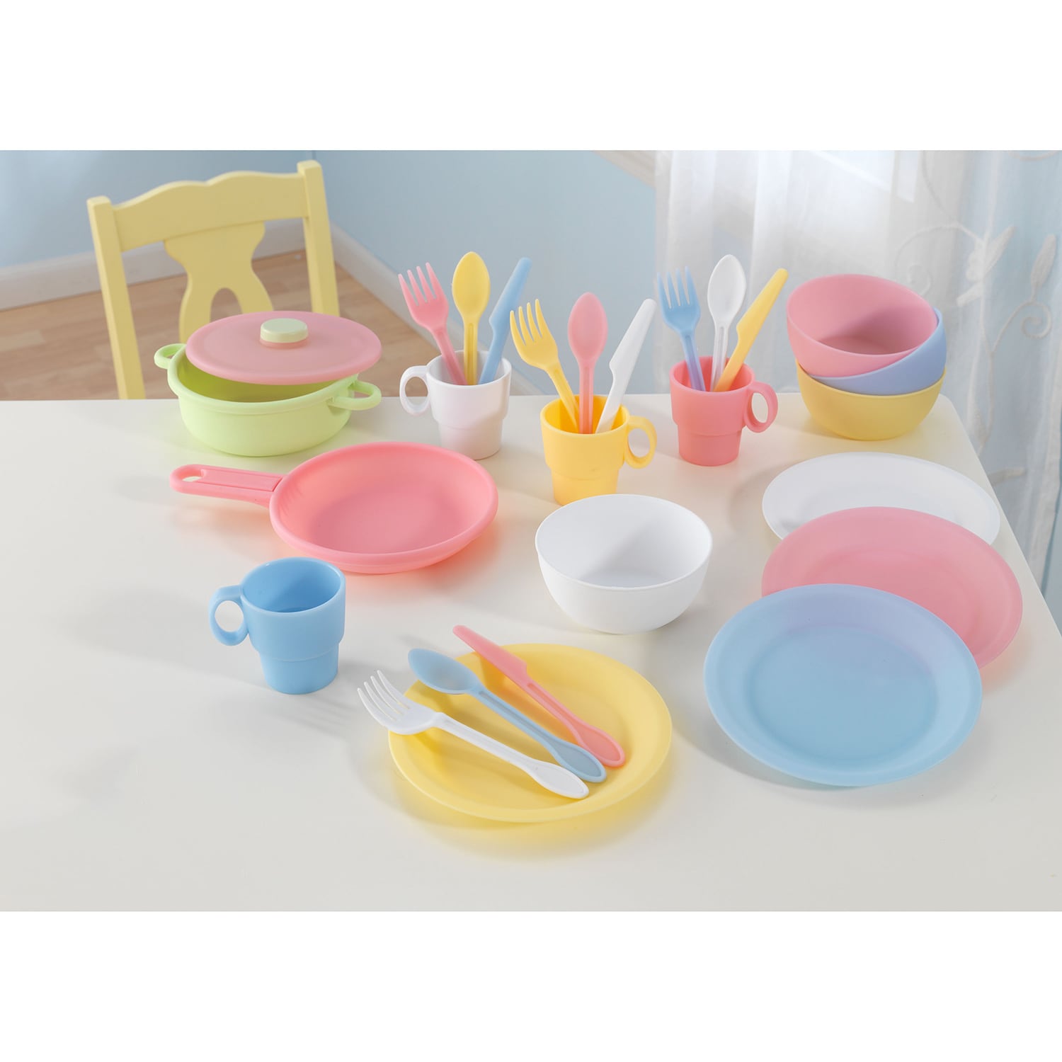 kidkraft pastel cookware set