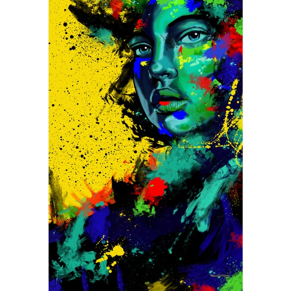 Shop Maxwell Dickson 'Blue Eye Girl' Canvas Wall Art Free Shipping