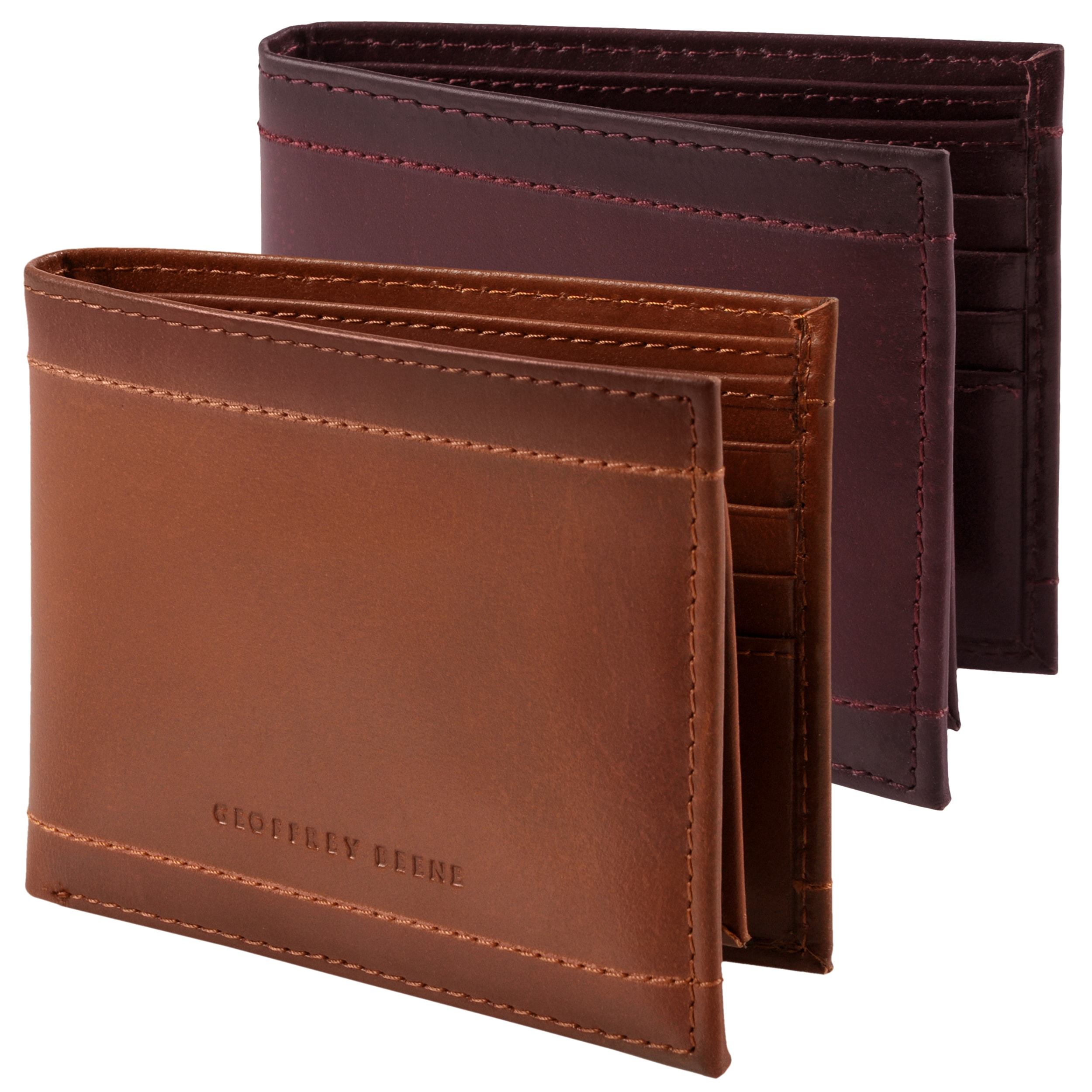 Geoffrey Beene Men's Topstitched Bi-Fold Passcase Wallet - Free ...