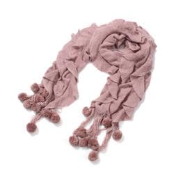 LA77 Scrunched Pom Pom Scarf LA77 Scarves