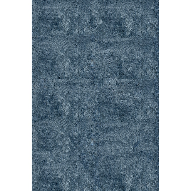 Hand tufted Posh Light Blue Shag Rug (5 X 7)