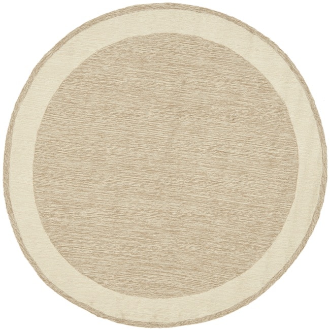 Simply Clean Gabeh Hand hooked Natural Rug (8 Round)