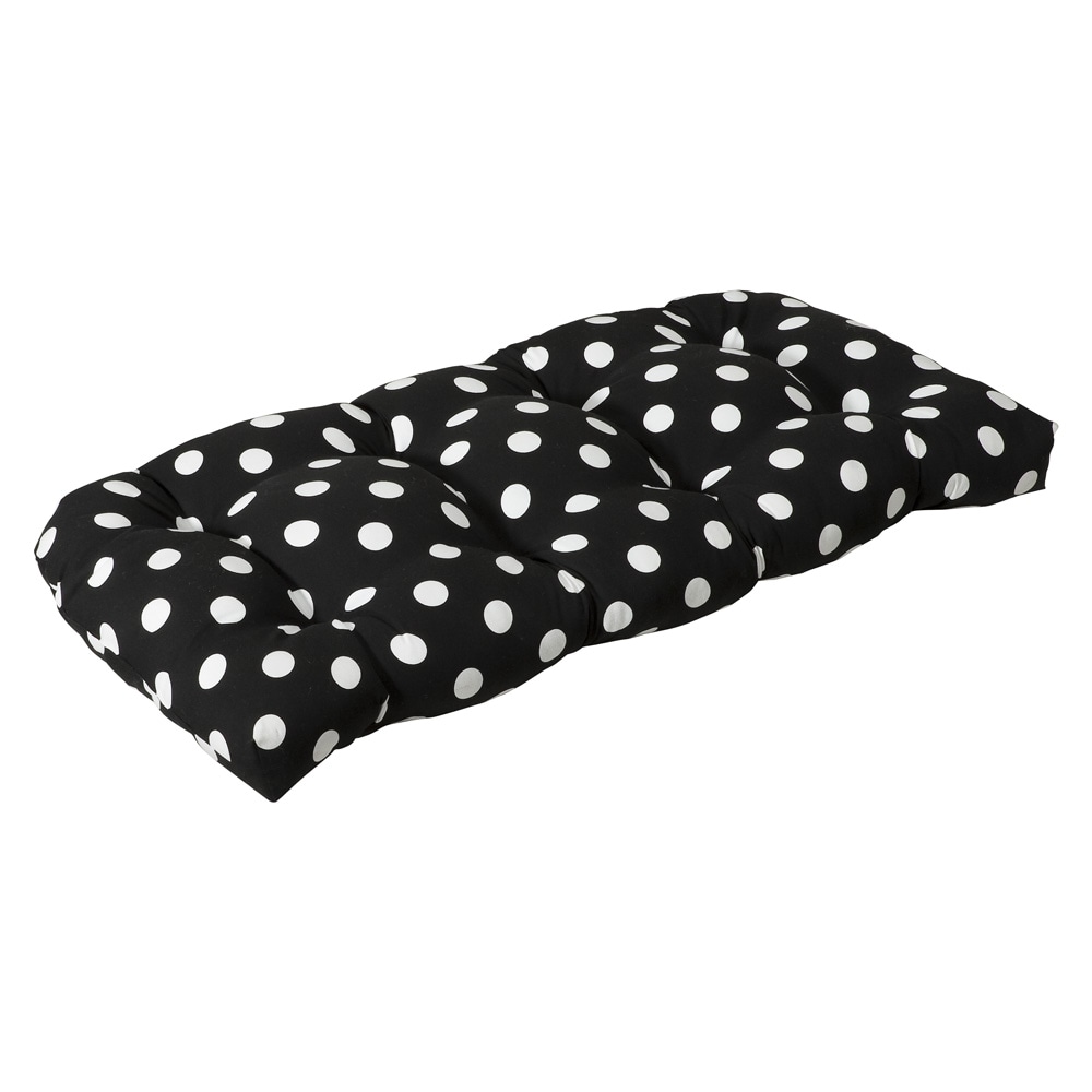 Black and white polka dot outdoor pillows sale