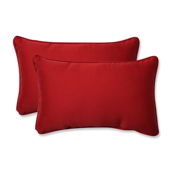 Pillow Perfect Decorative Red Polyester Outdoor Toss Pillows (Set of 2) - Free Shipping On ...