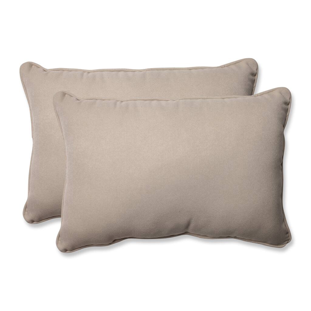 Pillow Perfect Decorative Beige Indoor/Outdoor Toss Pillows (Set of 2)