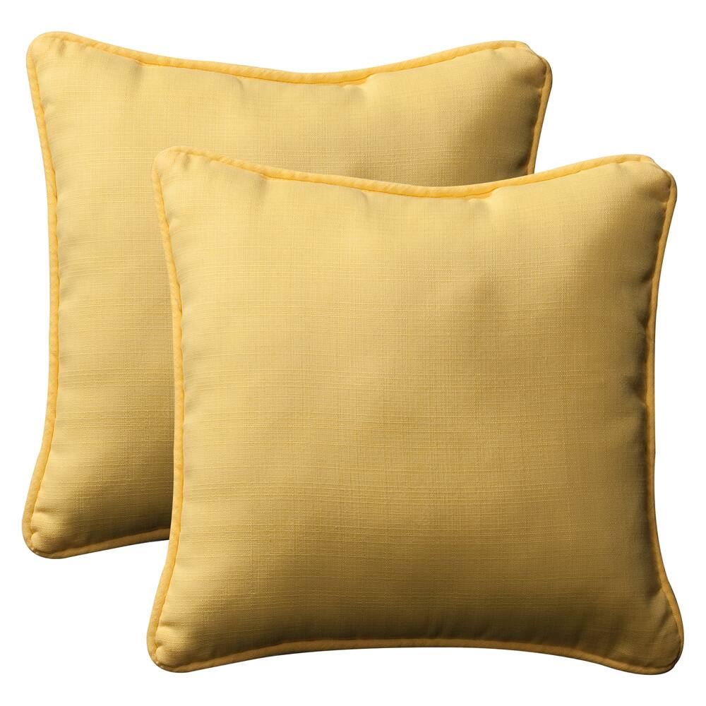 Pillow Perfect Outdoor Yellow Toss Pillows (Set of 2)