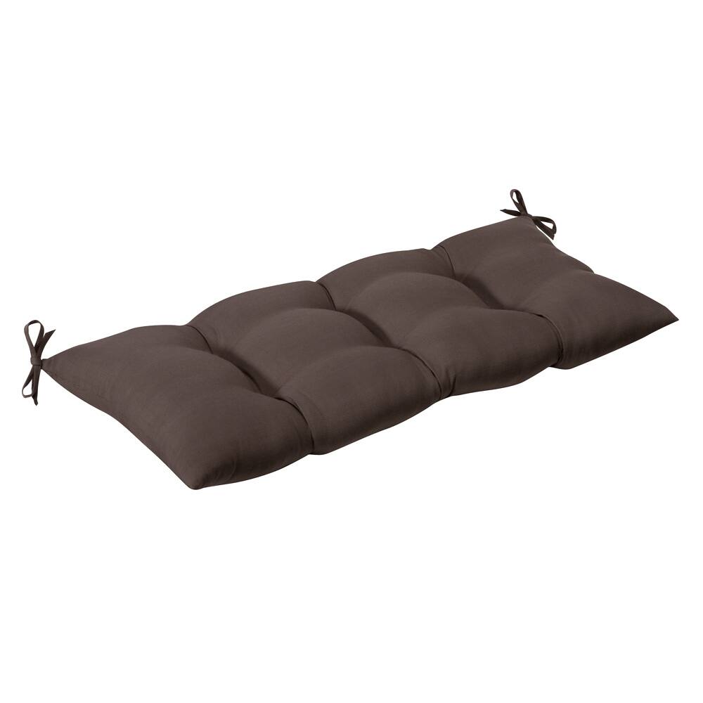 Pillow Perfect Outdoor Brown Tufted Loveseat Cushion