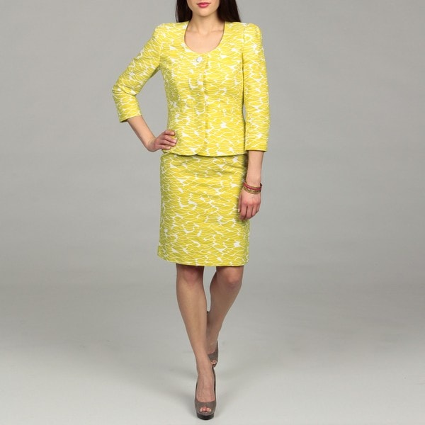 tahari yellow suit
