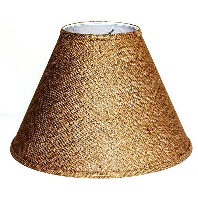 Crown Lighting Tan Burlap Empire Hardback Medium Lampshade