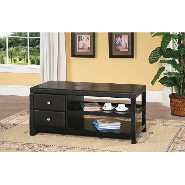 Shop Espresso Coffee Table with Drawers Free Shipping Today