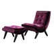 preview thumbnail 2 of 3, INSPIRE Q Albury Purple Velvet Lounging Chair with Ottoman