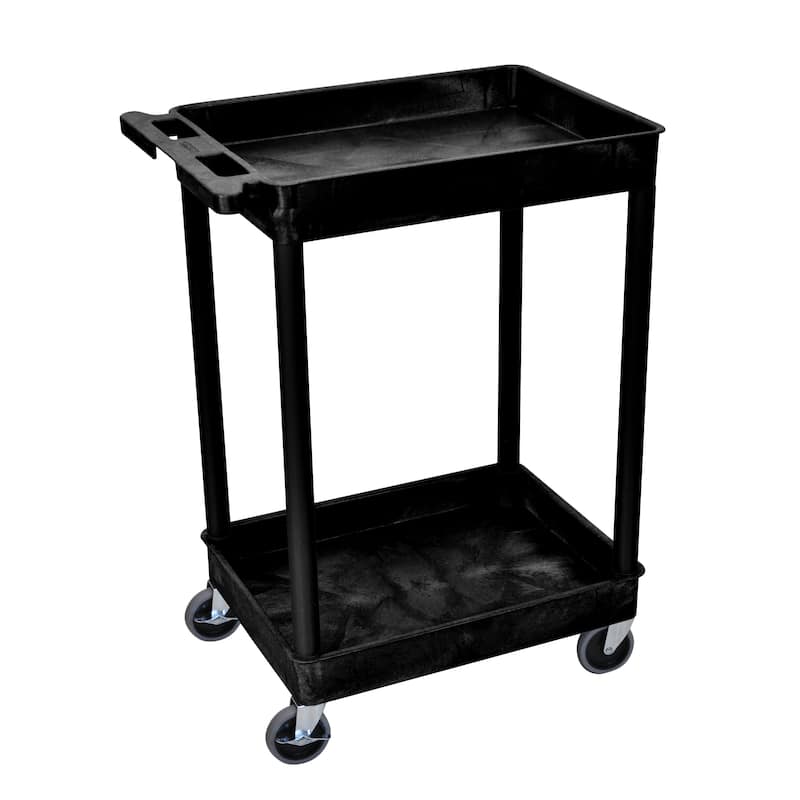 Luxor Black 2-Tub Utility Cart