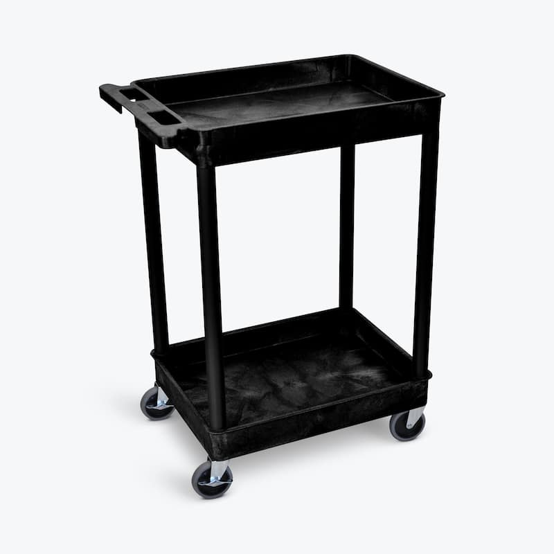 Luxor Black 2-Tub Utility Cart