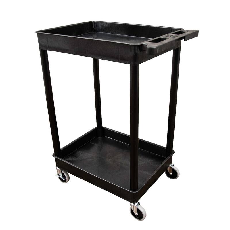 Luxor Black 2-Tub Utility Cart
