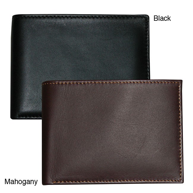 Dopp Mens Regatta Double Id Credit Card Bi fold (Black (BK), Mahogany (RB)Style Double ID Credit Card BillfoldMaterial Oil Tanned CowhideBi foldLining Leather on inside of Currency Pocket (Tan) and Matching color Nylon all other interior lining Interio