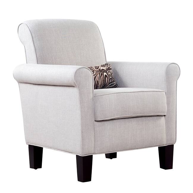 Portfolio Hyde Khaki Sand Linen Transitional Arm Chair