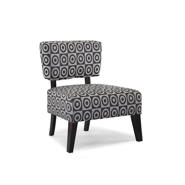 Delano Bulls Eye Grey Accent Chair
