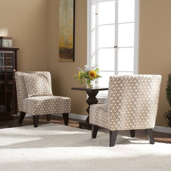 Natalie Slipper Chairs with Pillows (Set of 2) Overstock 6310932