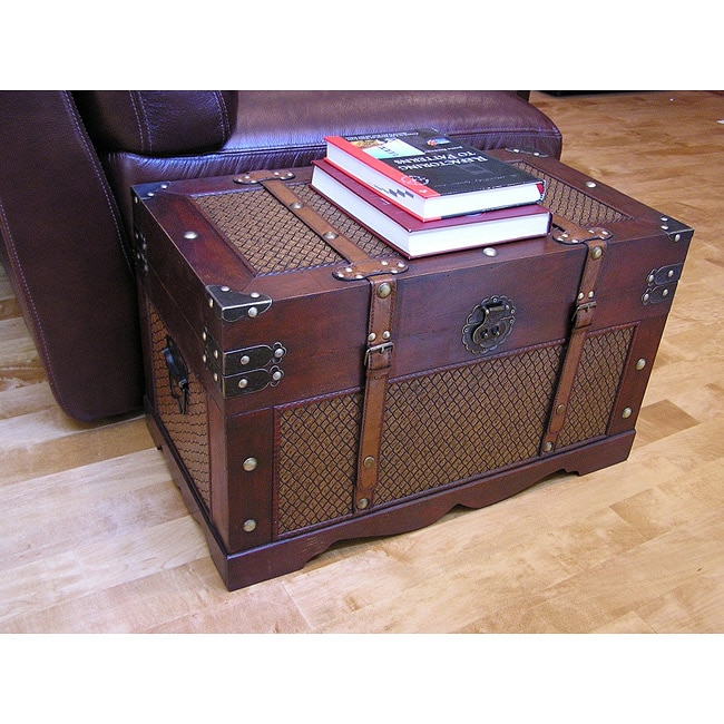 Cambridge Medium Wood Trunk and Wooden Treasure Chest   13939450