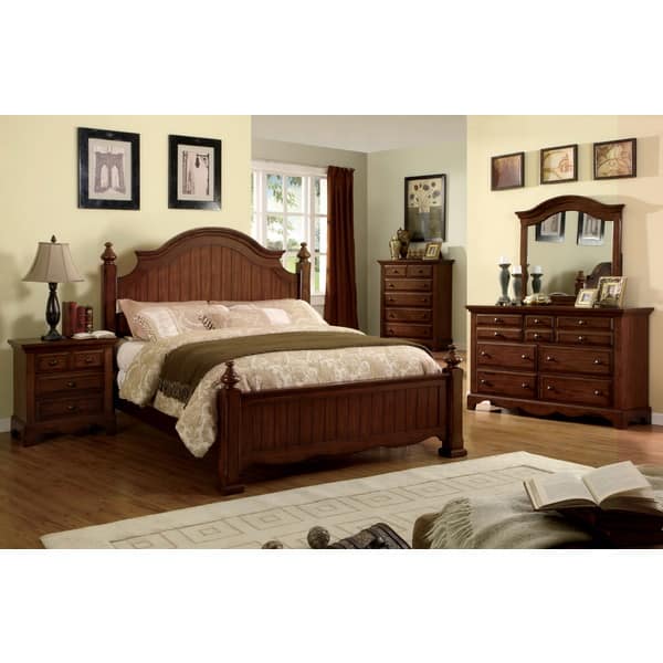 Cherry Oak Bedroom Sets / Acme 28230 Dresden Cherry Oak Formal Bedroom