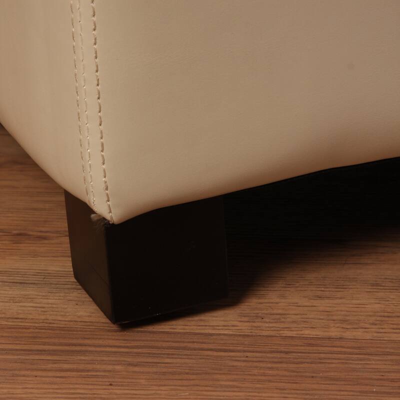 Warehouse of Tiffany Ariel Ivory Wood Storage Bench