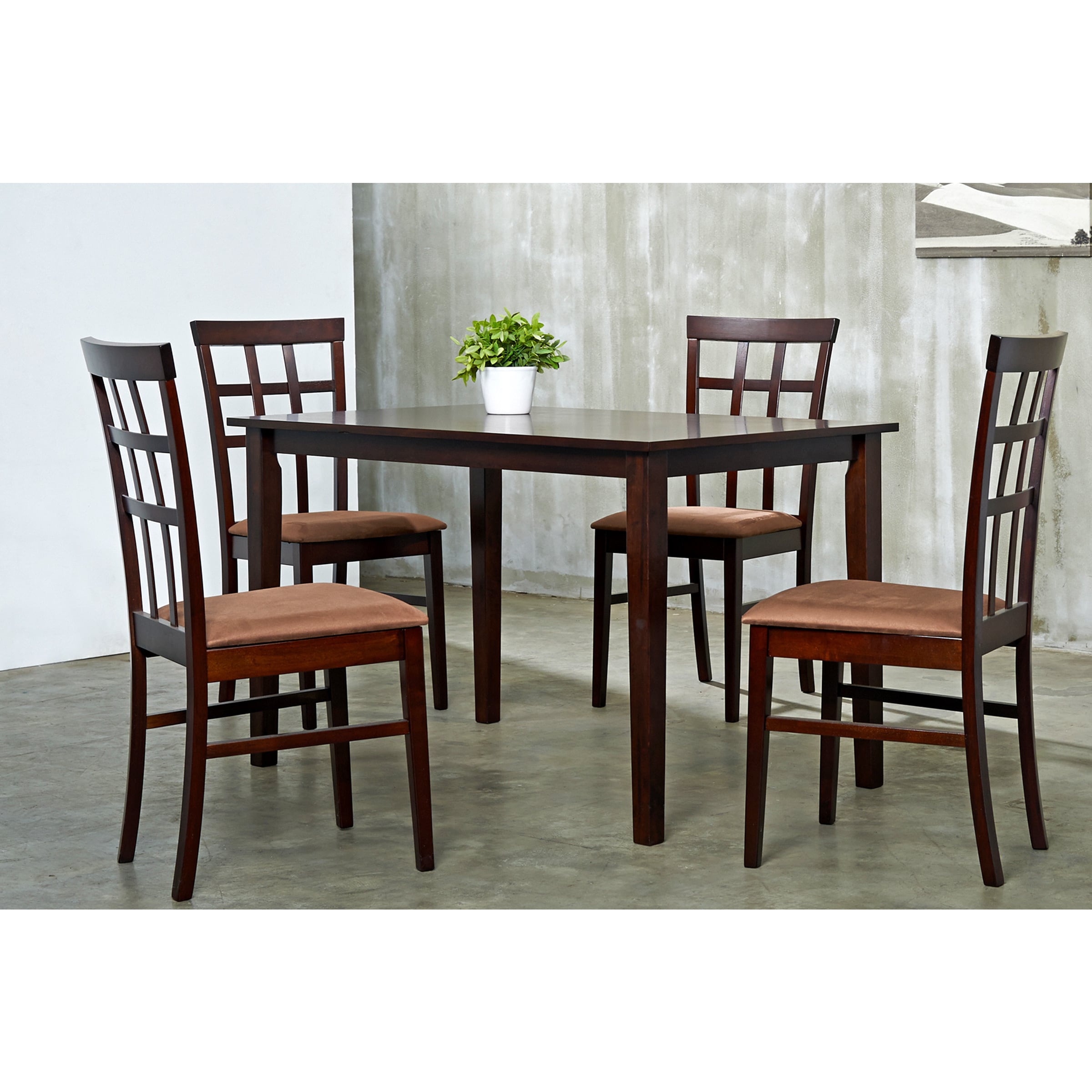 Warehouse Of Tiffany Justin Brown Sugar 5 piece Dining Furniture Set