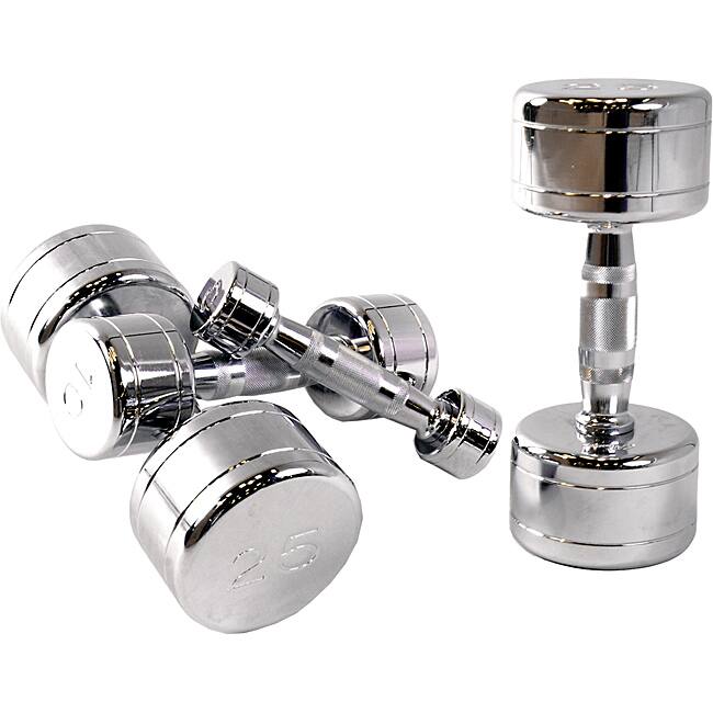 CAP Barbell 5 lb Contoured Handle Chrome Dumbbell