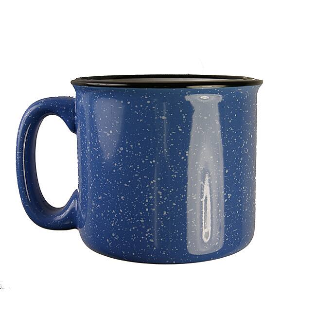 Santa Fe Style Ceramic Mug, 15 oz- Light Blue (Pack of 4)