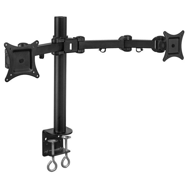 Dual Arm Articulating Monitor Desk Mount for 27 inch Displays