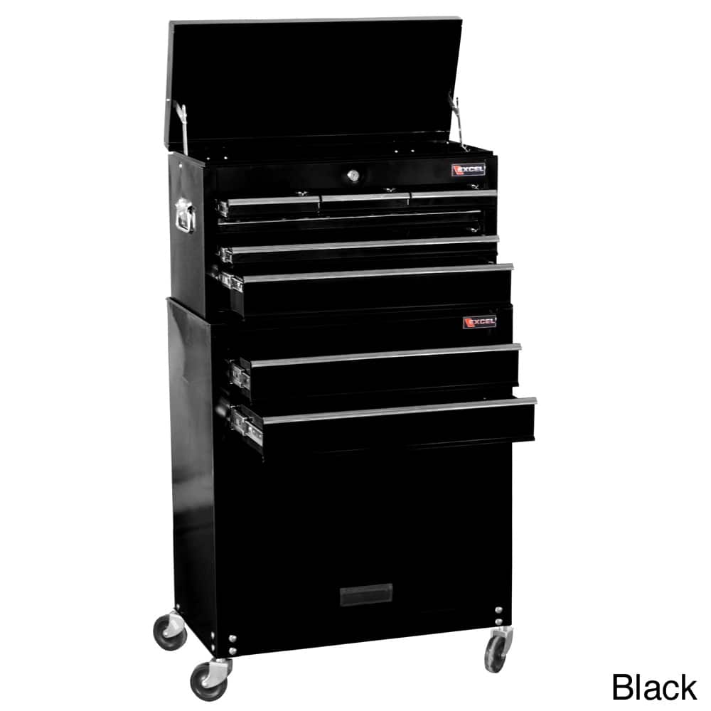 Excel 24-inch 8-drawer Tool Chest and Roller Cabinet Combination
