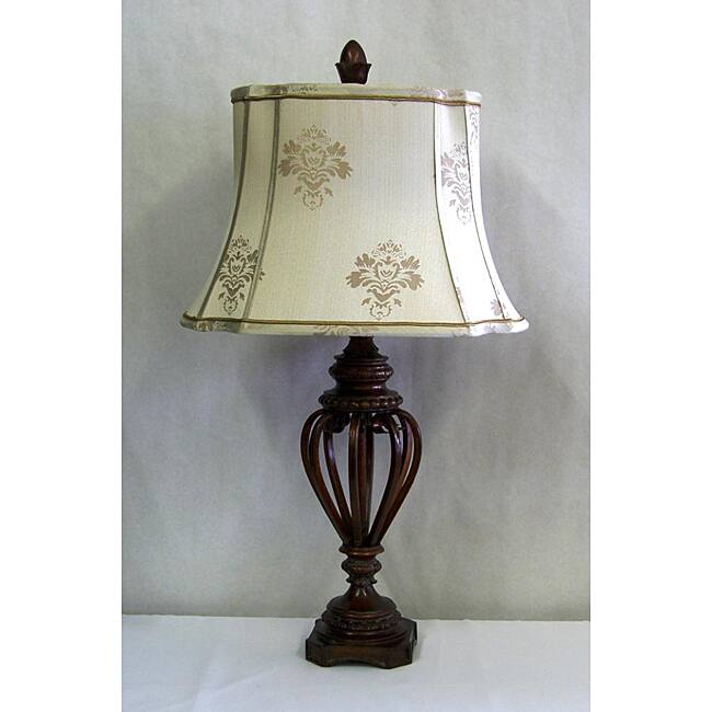Transitional 1-light Acasia Bronze Table Lamp