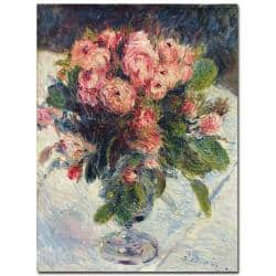Shop Pierre Auguste Renoir Moss Roses 1890 Canvas Wall Art Overstock 6315591