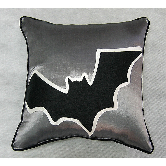 Creepy Bat Silhouette Throw Pillow