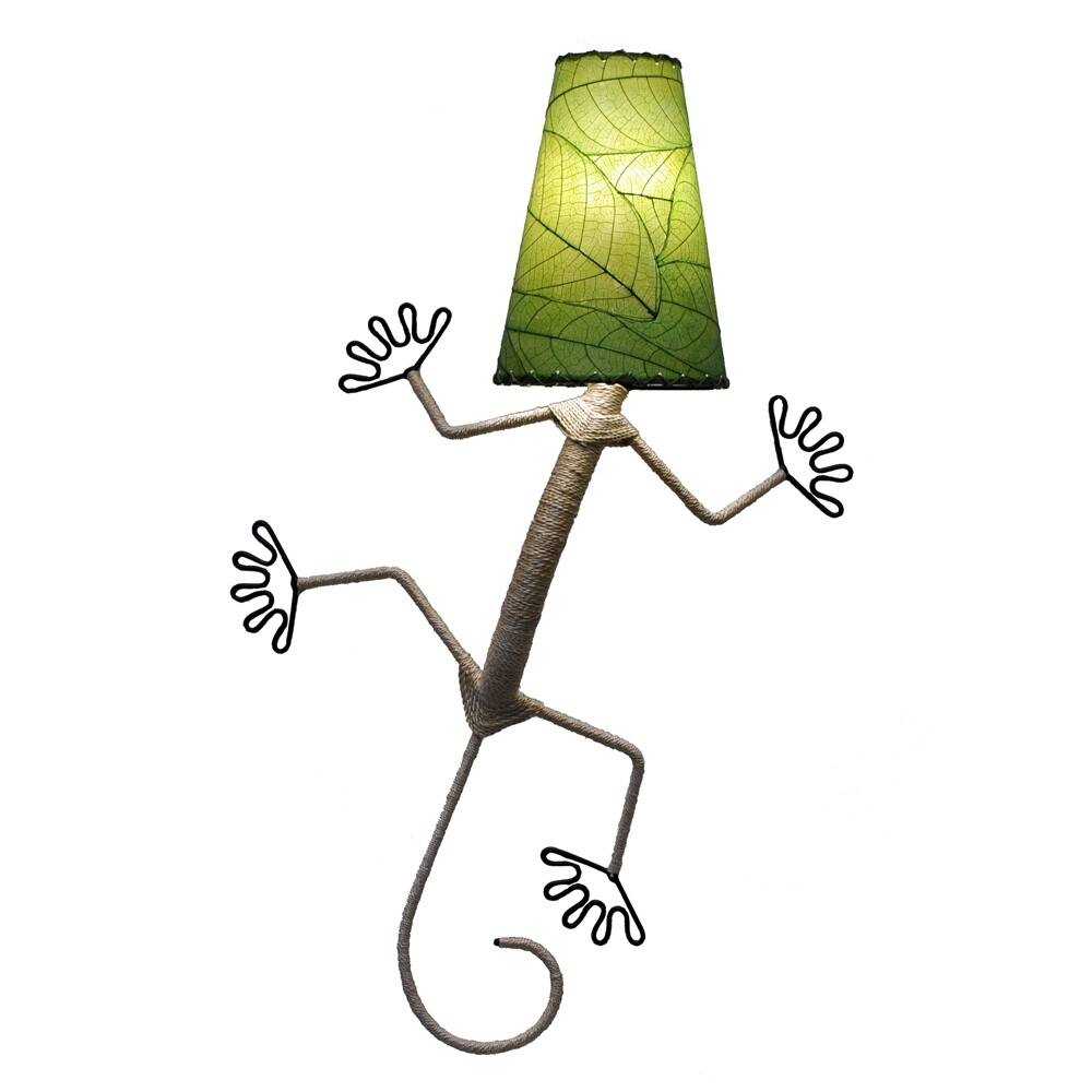 Handmade Natural Gecko Wall Lamp (Philippines) - 1 x 1 x 1