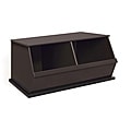 badger basket two bin stackable storage cubby