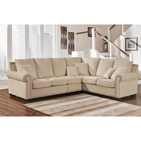 Sectional Sofas Clearance Liquidation Online At Abbyson Santa Barbara Fabric Sectional