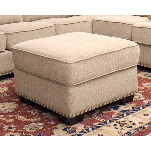 ABBYSON LIVING Santa Barbara Fabric Ottoman   13943241  