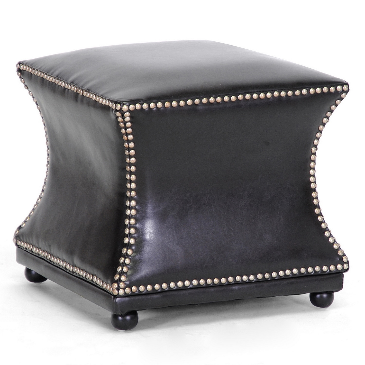 Ellastone Dark Brown Modern Leather Ottoman