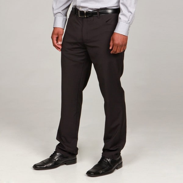 Calvin Klein Men's Black Pinstripe Bowery Pants FINAL SALE Calvin Klein Dress Pants