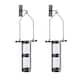 Wall Mount Hanging Glass Cylinder Vase Set with Metal Cradle and Hook