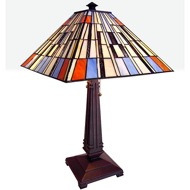 Tiffany-style Mission Design 2-light Table Lamp