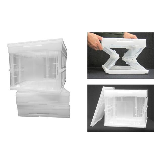 Trinity Large Clear Collapsible Crates (Pack of 3)