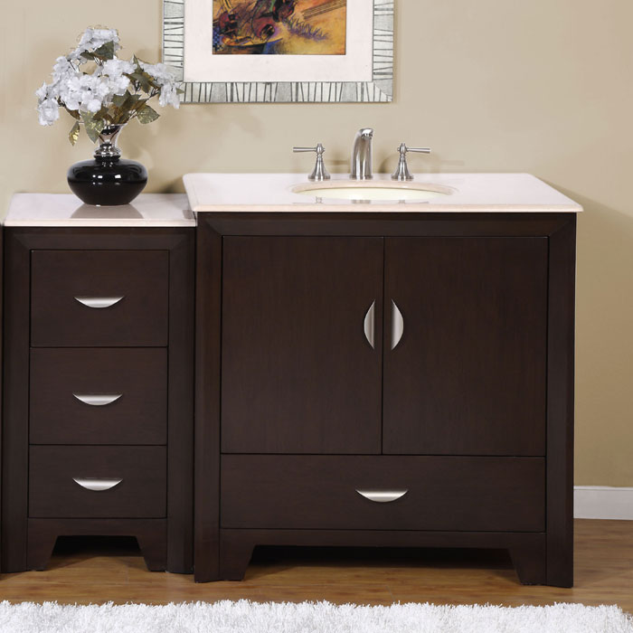 Shop Silkroad Exclusive 53.5-inch Marble Top Single Vanity - Free ...