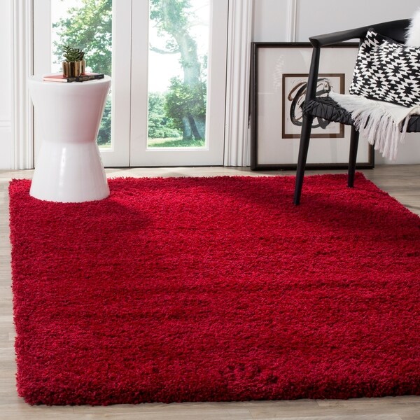Safavieh California Cozy Plush Red Shag Rug - 6'7 x 9'6