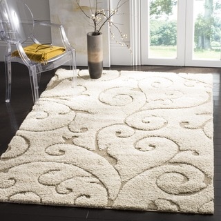 Safavieh Florida Shag Scrollwork Cream/ Beige Rug (5u00273 x ...