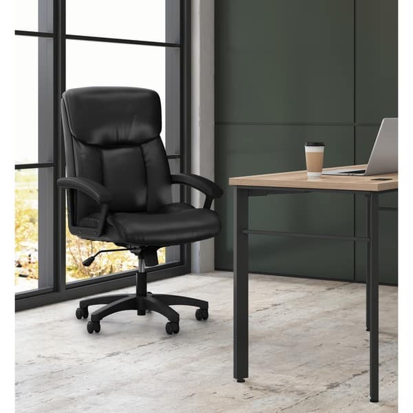 Shop Hon Leather Executive Chair For Office Desk Black