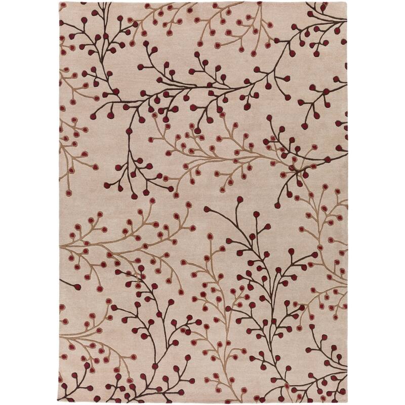 Sakura Handmade Transitional Floral Wool Area Rug